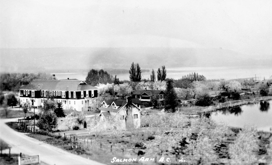 Salmon Arm Hospital and McGuire Lake, 1940s